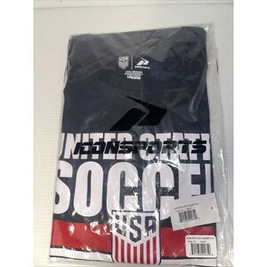 Icon Sports USMNT Soccer T-Shirt Licensed Navy USA NEW Size XL